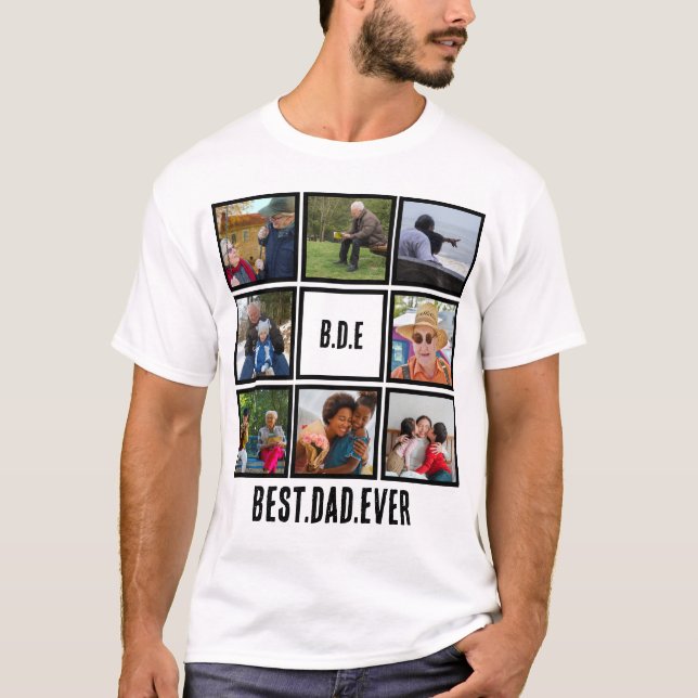 Anpassningsbar Modern BDE Bästa Pappa någonsin, 8  T Shirt (Framsida)