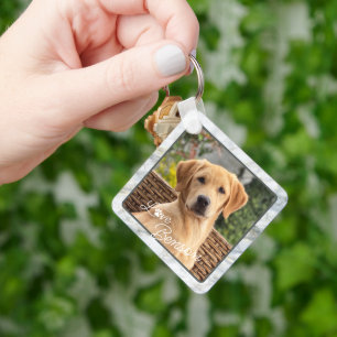 Anpassningsbar Modern Bild Tass Heart-citattext fö Nyckelring