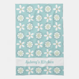 Anpassningsbar Modern Blommigt Kitchen Towel Kökshandduk