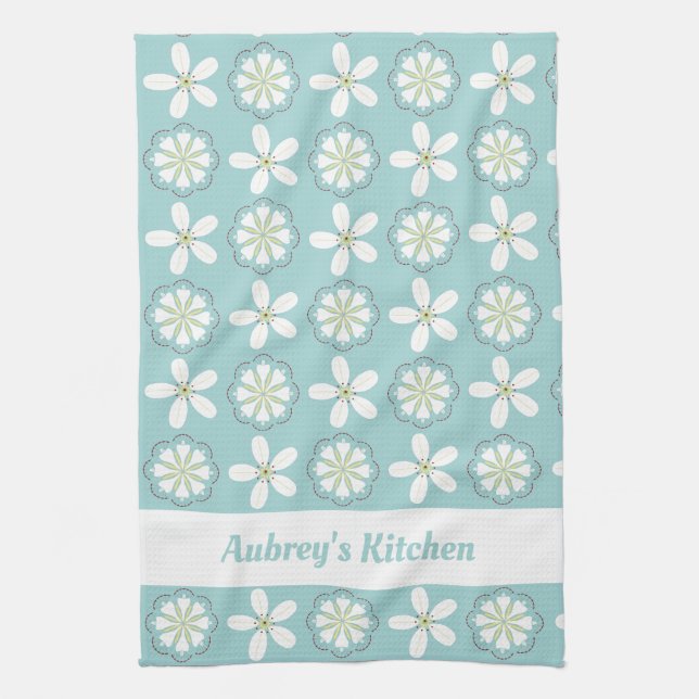 Anpassningsbar Modern Blommigt Kitchen Towel Kökshandduk (Vertikal)