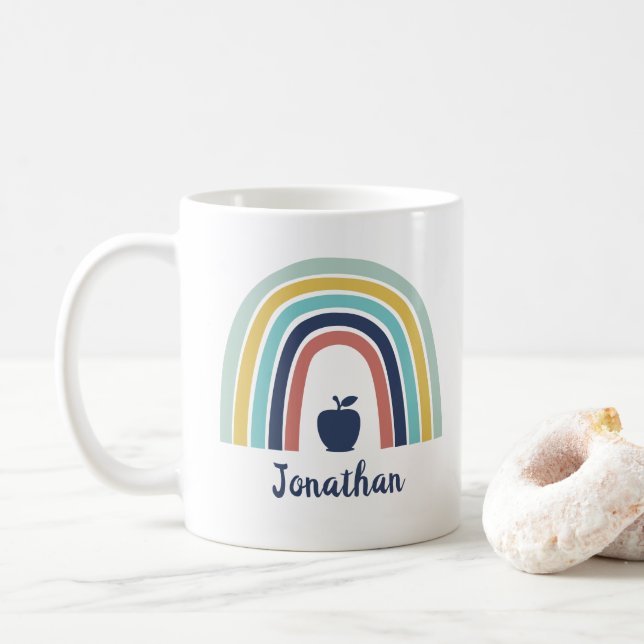Anpassningsbar modern boho äpple-fruktregn kaffemugg (Med munk)