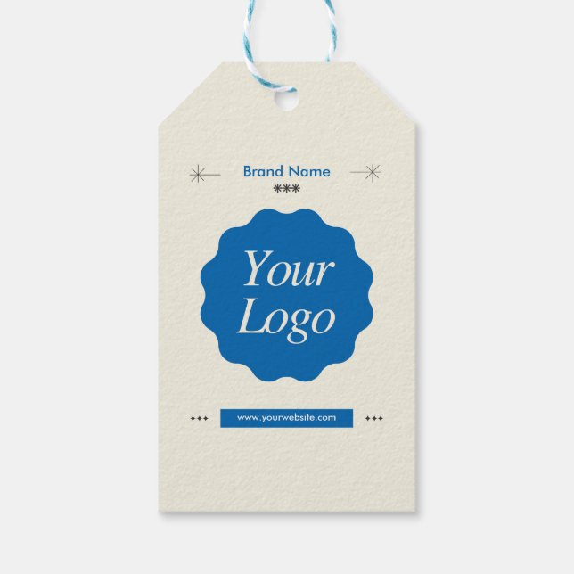 Anpassningsbar Modern Business Brand Logotyp Presentetikett (Baksidan)