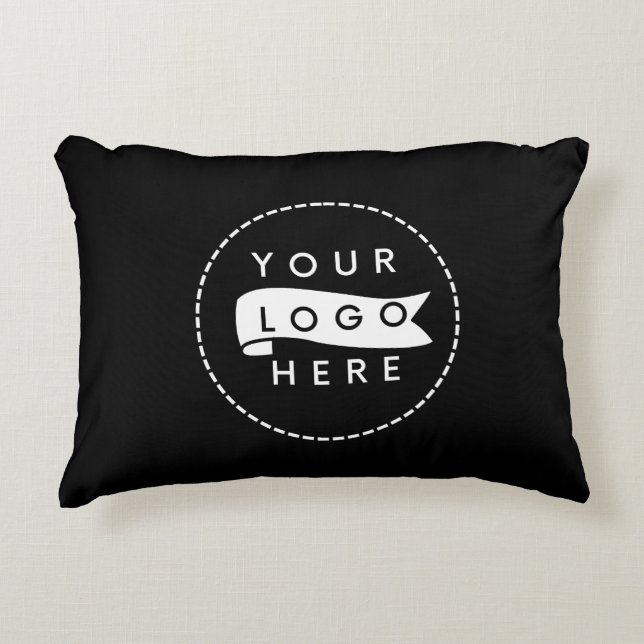 Anpassningsbar Modern Business Logotyp Prydnadskudde (Framsidan)
