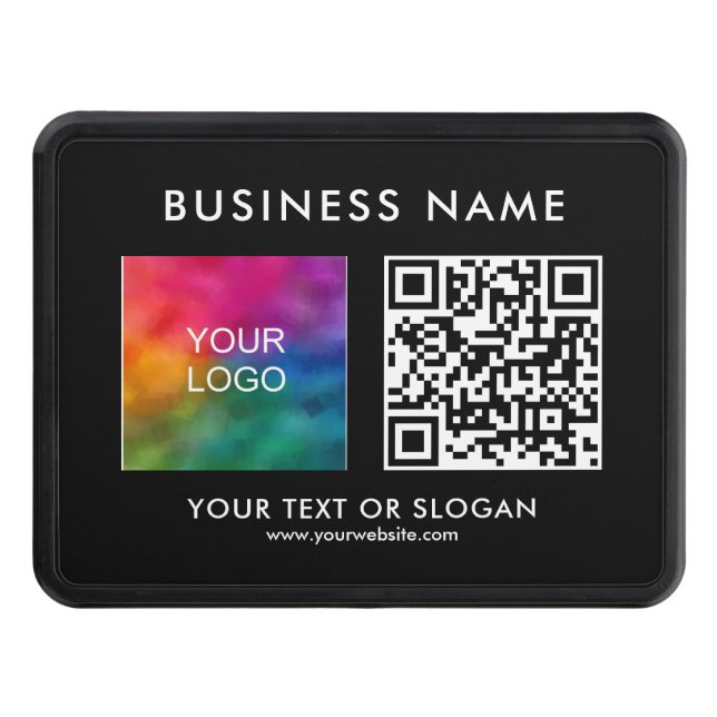 Anpassningsbar Modern Business Logotyp QR-kodmall Dragkroksskydd (Framsidan)