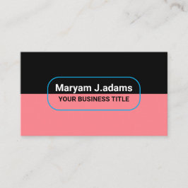 Anpassningsbar Modern Business Namn - svart och R Visitkort