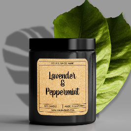 Anpassningsbar Modern Candle-produktetikettdesign Fyrkantigt Klistermärke