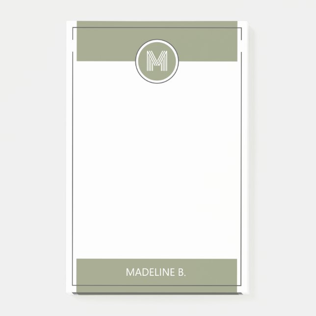 Anpassningsbar Modern Chic Minimalist Typography-s Post-it Block (Framsida)