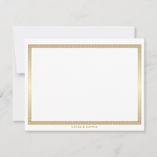 Anpassningsbar Modern chic minimalistisk personlig Anteckningskort (Framsida)