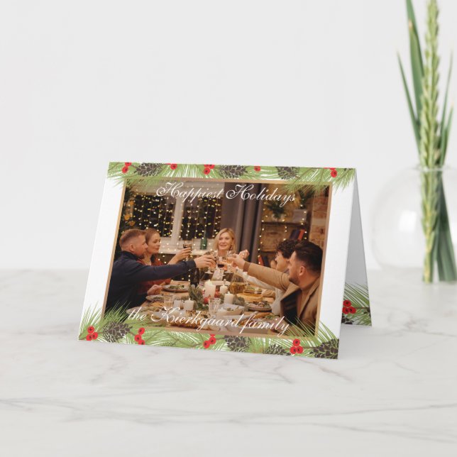 Anpassningsbar Modern Classic-Chic går bäst Helgkort (Framsida)