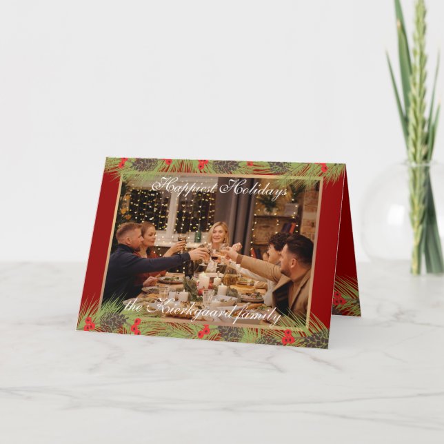 Anpassningsbar Modern Classic-Chic går bäst Helgkort (Framsida)