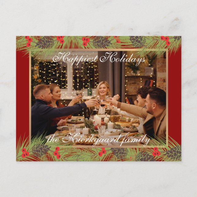 Anpassningsbar Modern Classic Chic - snabbaste Jul Vykort (Framsida)