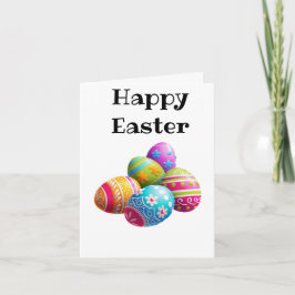 Anpassningsbar Modern Colorful Eggs Glad påsk Helgkort