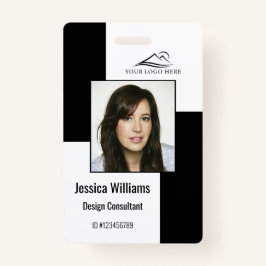 Anpassningsbar Modern Corporate Employee ID Badge 