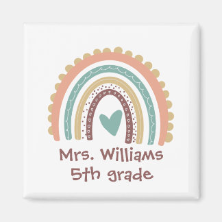 Anpassningsbar Modern Cute Rainbow Teacher Magnet
