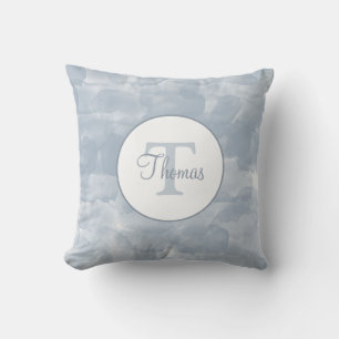 Anpassningsbar Modern Dusty Blue Watercolor-pensel Kudde