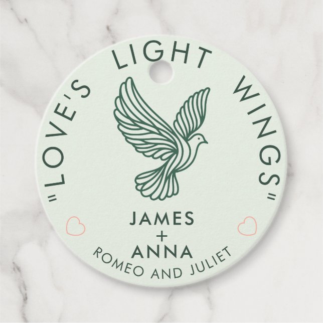 Anpassningsbar Modern Elegant Ett par Snyggtar Hjä Gåvor Etiketter (Framsida)