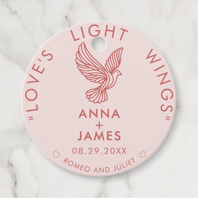 Anpassningsbar Modern Elegant Ett par Snyggtar Hjä Gåvor Etiketter (Framsida)