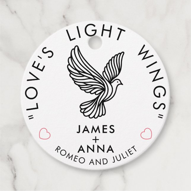 Anpassningsbar Modern Elegant Ett par Snyggtar Hjä Gåvor Etiketter (Framsida)