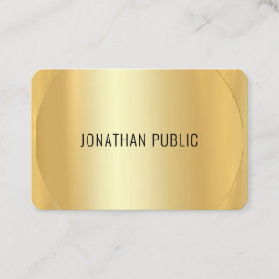 Anpassningsbar Modern Elegant Faux Guld - lyx Visitkort