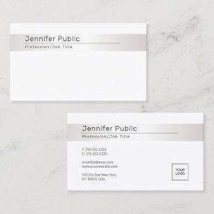Anpassningsbar Modern Elegant Glamous Silver-mall Visitkort
