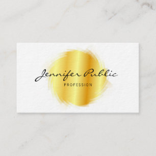 Anpassningsbar Modern Elegant Handskriven Guld-mal Visitkort