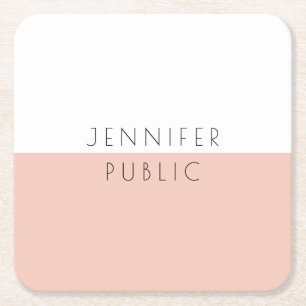 Anpassningsbar Modern Elegant - minimalistisk enke Underlägg Papper Kvadrat