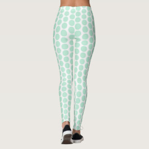 Anpassningsbar Modern Elegant Mint Grönt White Fär Leggings