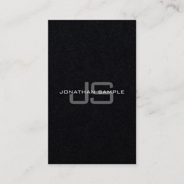 Anpassningsbar Modern Elegant Monogram - lyx Visitkort (Framsida)