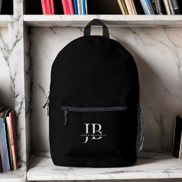 Anpassningsbar Modern Elegant Monogram och Namn Bl