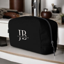 Anpassningsbar Modern Elegant Monogram och Namn Bl