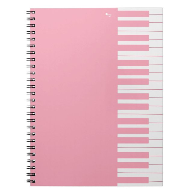 Anpassningsbar modern elegant piano nycklar anteckningsbok (Framsidan)