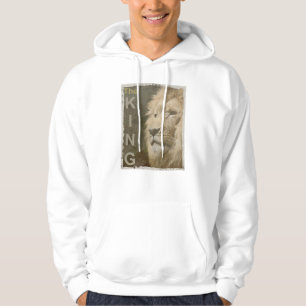 Anpassningsbar Modern Elegant Pop Art Lejon huvuds Hoodie