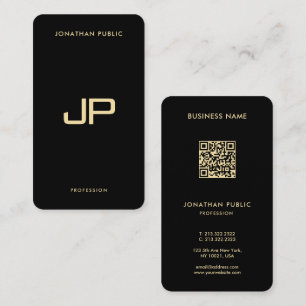 Anpassningsbar Modern Elegant QR-kodmall Luxuriös Visitkort