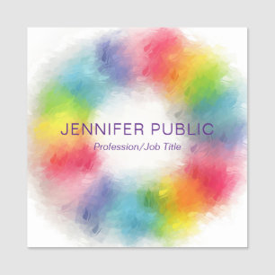 Anpassningsbar Modern Elegant Template Rainbow Fä Namnbricka