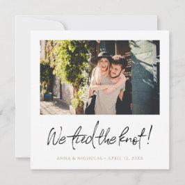 Anpassningsbar Modern Elopement-meddelande med fot Meddelande