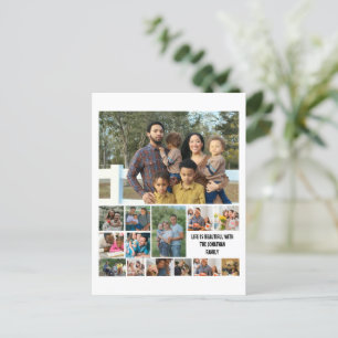 Anpassningsbar Modern Family 14 Photo Collage-mall Helg Vykort