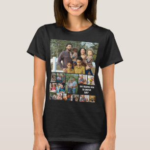 Anpassningsbar Modern Family 14 Photo Collage-mall T Shirt