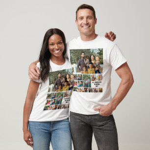 Anpassningsbar Modern Family 14 Photo Collage-mall T Shirt