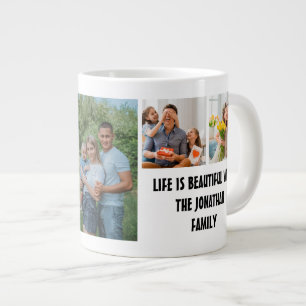 Anpassningsbar Modern Family 7-fotosamlingsmall Jumbo Mugg