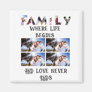 Anpassningsbar Modern Family Kärlek 10 Photo Colla Magnet