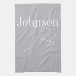 Anpassningsbar Modern Family Namn Kökshandduk