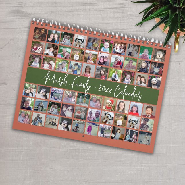 Anpassningsbar Modern Family Olive Terra Cotta - 6 Kalender (Skapare uppladdad)