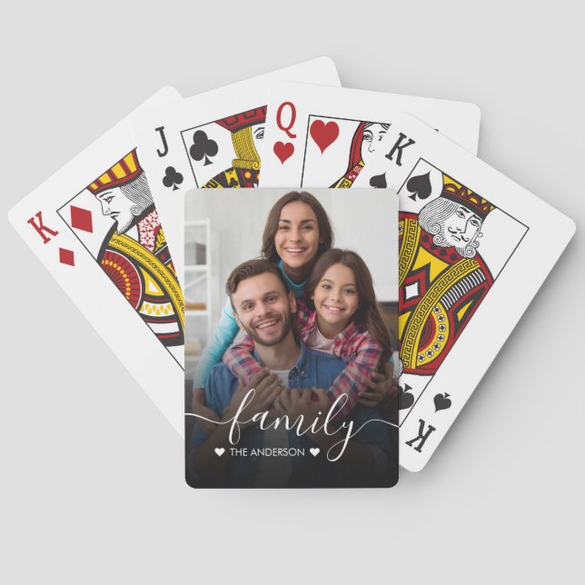 Anpassningsbar Modern Family Script-foto Casinokort (Baksidan)