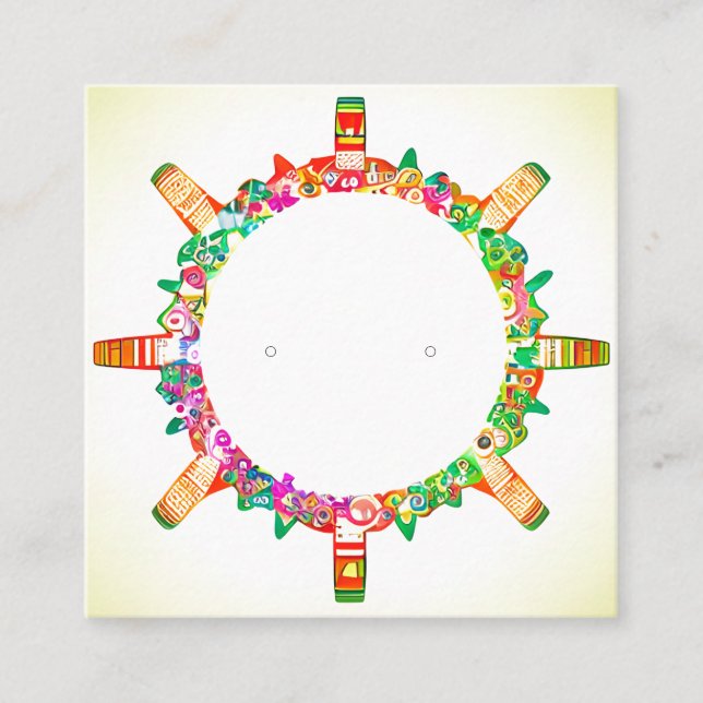 Anpassningsbar Modern färgstarka Blommigtar - små  Tidsbeställning Kort (Framsida)