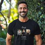 Anpassningsbar Modern Fars dag Bästa Pappa någonsi T Shirt<br><div class="desc">Bästa Pappa någonsin. Modern Fars dag T-Shirt med 3 av dina favoritfoton från barnfamiljen med pappa i brev och stavning pappa med modernt roligt-handskriven typografi och dina egna namn och meddelanden nedan. Coola skjorta för att visa hur stolt du är över det underbarare pappa någonsin!</div>