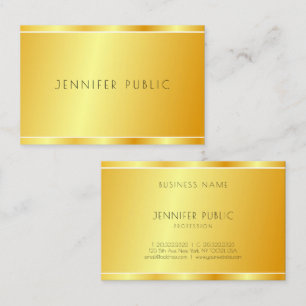 Anpassningsbar Modern Faux Guld Professionell Eleg Visitkort
