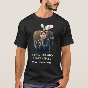 Anpassningsbar modern fotomall för äppelfrukt T-Sh T Shirt