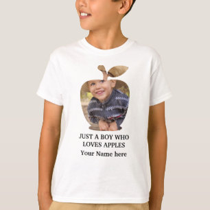 Anpassningsbar modern fotomall för äppelfrukt t shirt