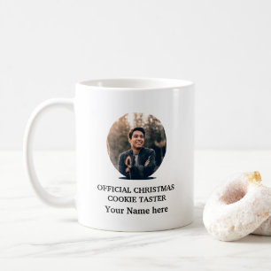 Anpassningsbar modern fotomall för julcookie kaffemugg