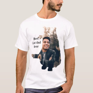 Anpassningsbar modern fotomall för söt katt t shirt
